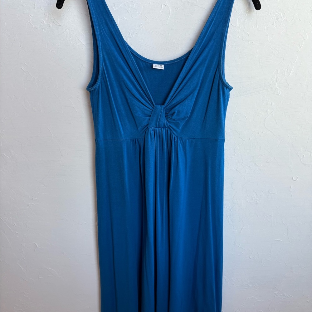 Three Dots Blue Knot-Front Sleeveless Dress – Size M 💙